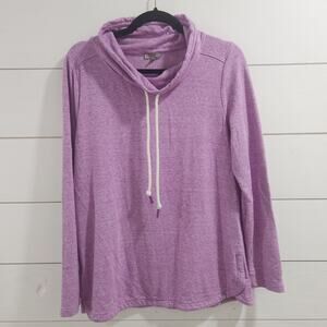 T by Talbots Womens Cowl Neck Purple Active Sweater Size Medium